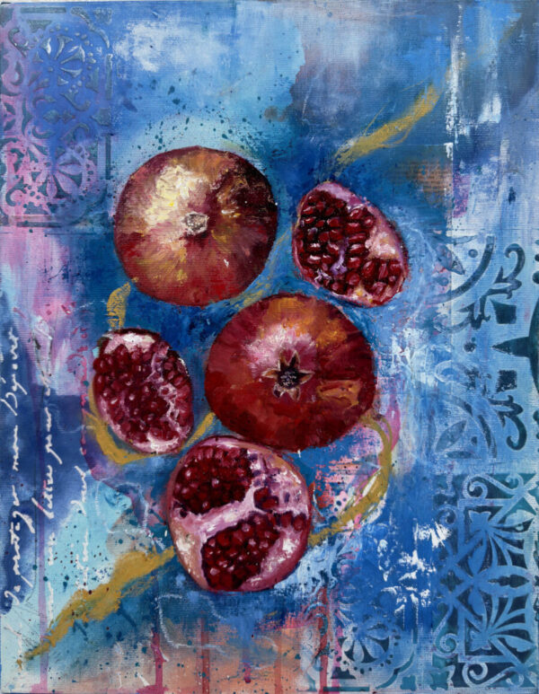 "9pm news" oil and mixed media original painting - Image 2