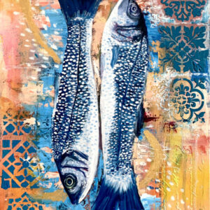 "The Tajin" oil and mixed media original painting