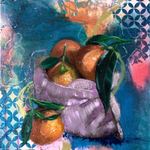 "Marmelade" oil and mixed media original painting