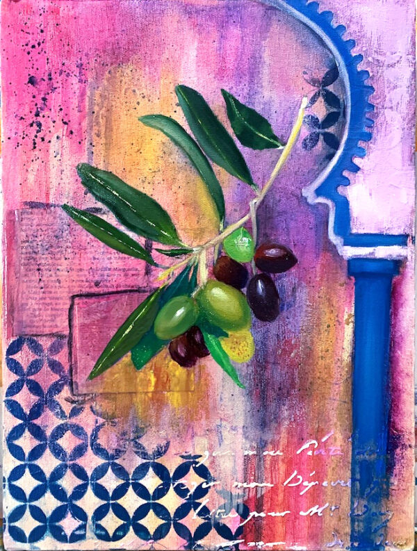 "Origin" oil and mixed media original painting - Image 2